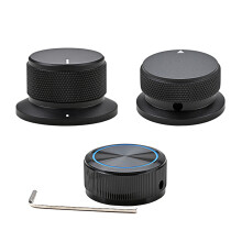 Black 6mm Potentiometer knobs Caps Knurled Shaft Potentiometer Black and white tria