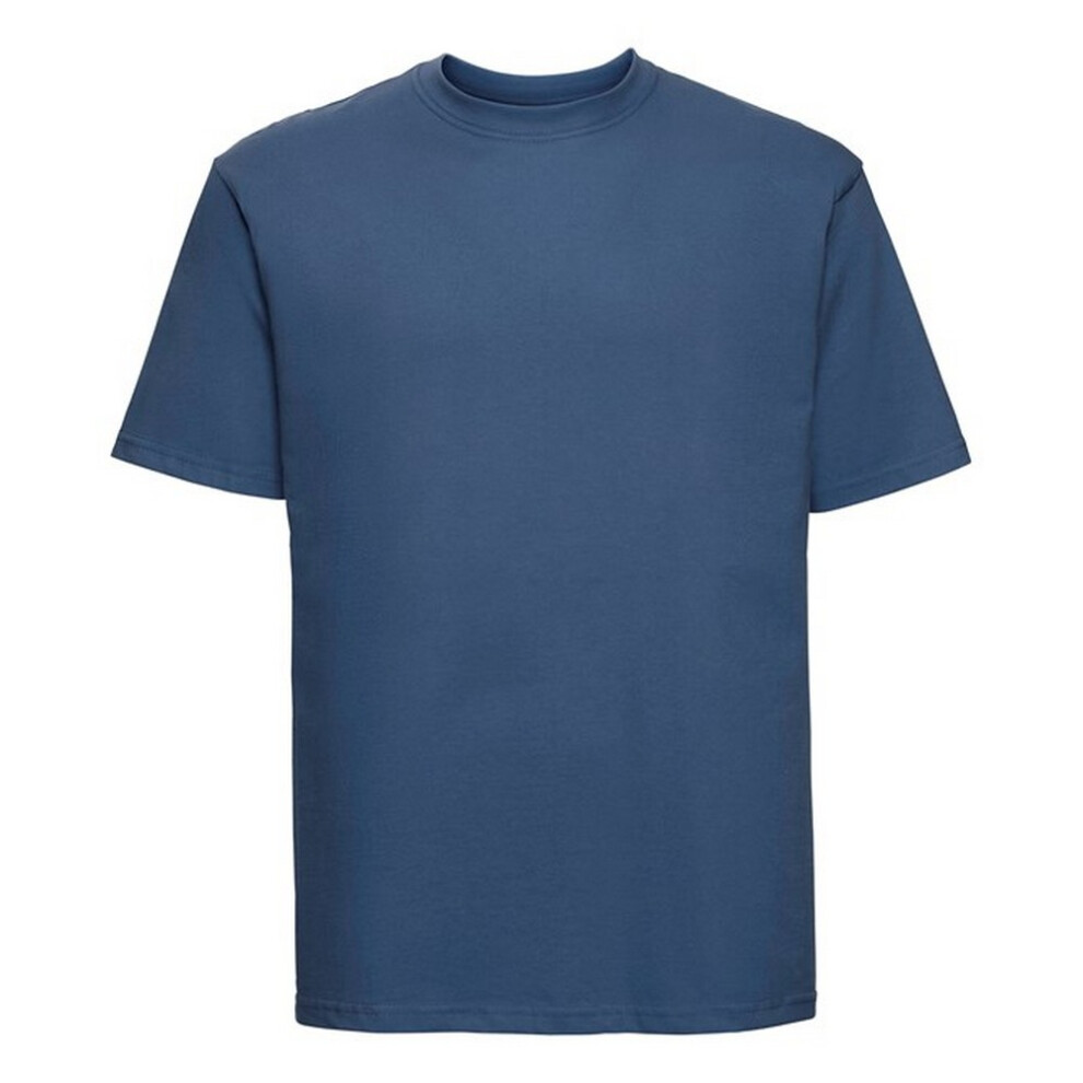 Russell (L, Indigo Blue) Mens Classic Ringspun Cotton T-Shirt