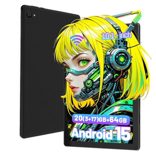 Android 15 10.1 inch Tablet 20GB RAM + 64GB ROM Bluetooth WIFI 6 Dual Camera