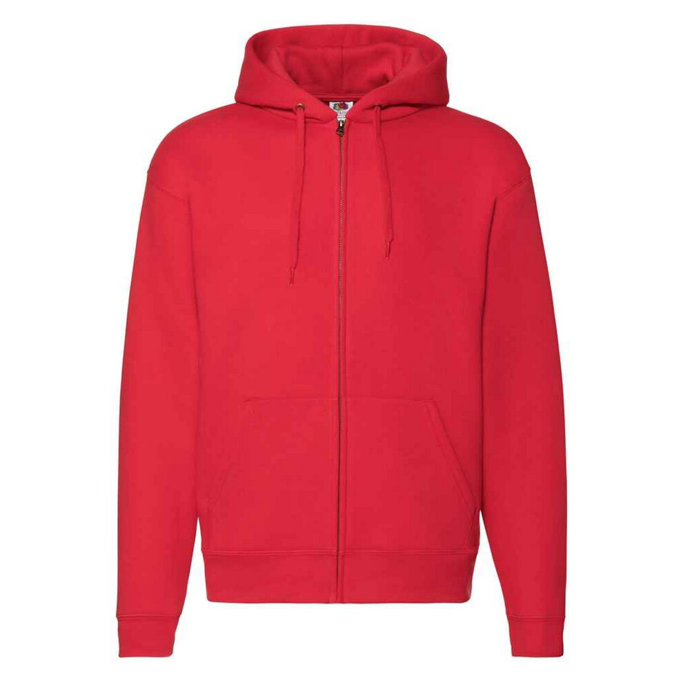 Fruit Of The Loom (S, Red) Unisex Adult Premium Full Zip Hoodie