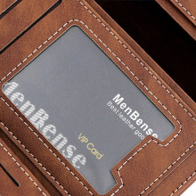 Sleek Casual Long Wallet for Men Simple Coin Purses with Multiple Card Slots Light brown