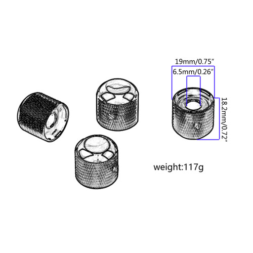 4x Guitar Knobs Top Hat Knob 6.5mm Shaft Hole Guitar Potentiometer Control Knobs 2