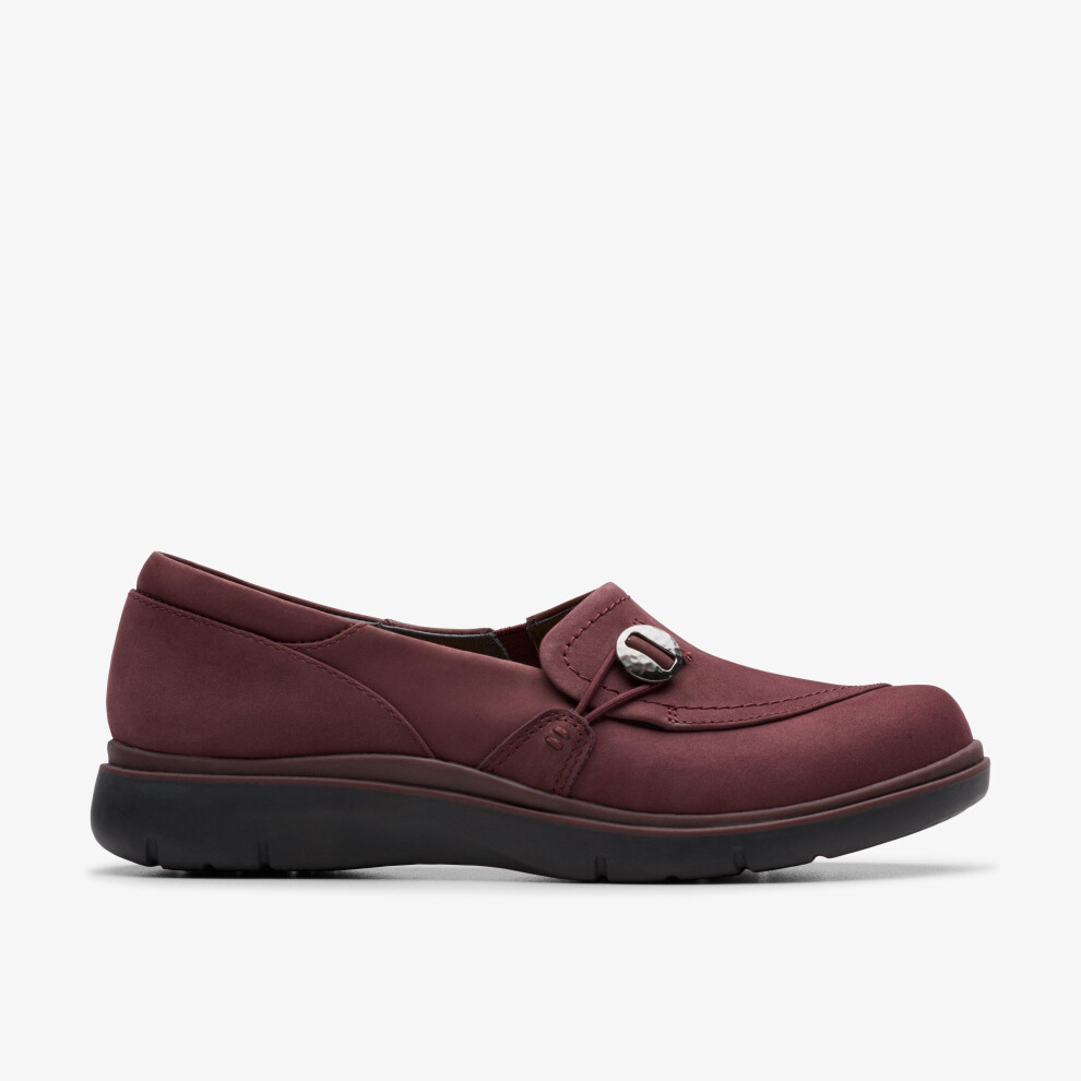 Clarks (Wide, 4 (Adults')) Certina Ease Wine Nubuck