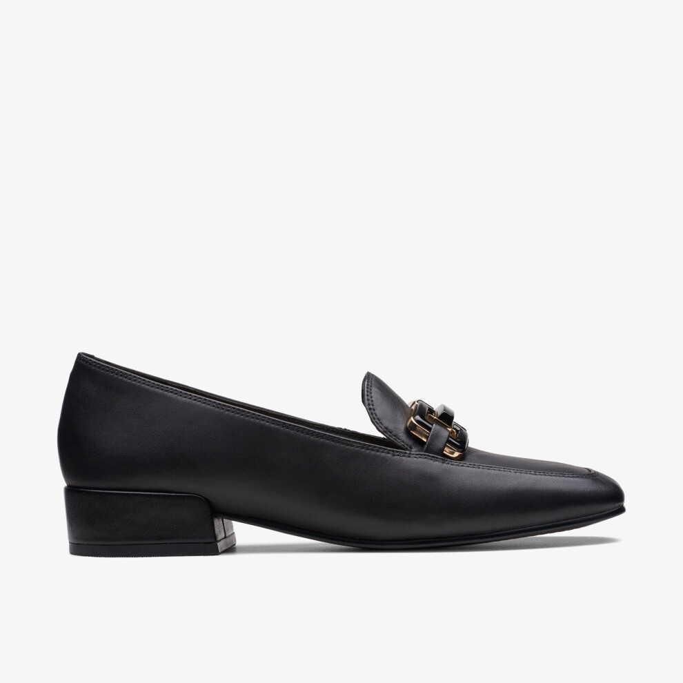 Clarks (Standard, 8 (Adults')) Seren30 Easy Black Leather
