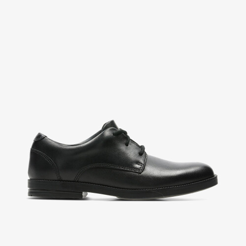 Clarks (Standard, 1 (Children's)) Rufus Edge Black Leather