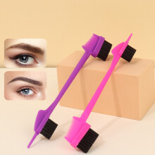 Beauty Double Side Edge Control Hair Comb Hair Brush Eyebrow Brush Hair Styling Pink