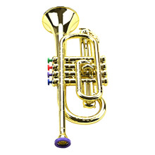Wind Instrument Gold Trumpet Trumpet Golden Coated Children Preschool Music Toy