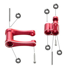 Remote Control Model Motorcycle Metal Upgrades Pull Rod for LOSI 1/4 Model Red
