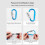 D-Shaped Code Lock for Bike Security Cable Lock, Outdoor Lock Combination Locks Blue 7