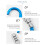 D-Shaped Code Lock for Bike Security Cable Lock, Outdoor Lock Combination Locks Blue 8