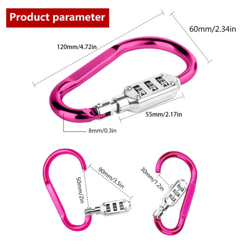 D-Shaped Code Lock for Bike Security Cable Lock, Outdoor Lock Combination Locks Blue 1