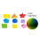 Toddler Learning Hand-eye Coordination Toy Kids Colorful Shape Matching equal plate two 1