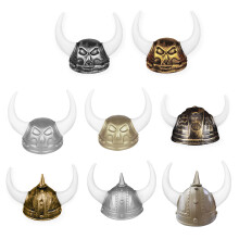 Adult VikingHelmet with Horns for VikingTheme Parties Cosplay Knight Warrior Hat C8