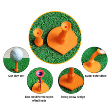 Golf Rubber Tees Driving Range Golf Tees Holder Golf Opening Shape Rubber Tees Black