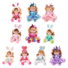 40cm Reborns Doll with Jumpsuit Headband Appease Collectible Doll Life-like Baby Style 8