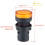 2Pcs AC/DC 110V Indicator Lights, Yellow LED, Flush Panel Mount 7/8" 22mm 2