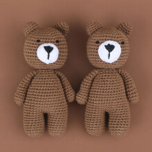 Baby Crochet Doll Sleeping Bear Newborn Sleep Aid Stuffed Animal Toy Photo Props