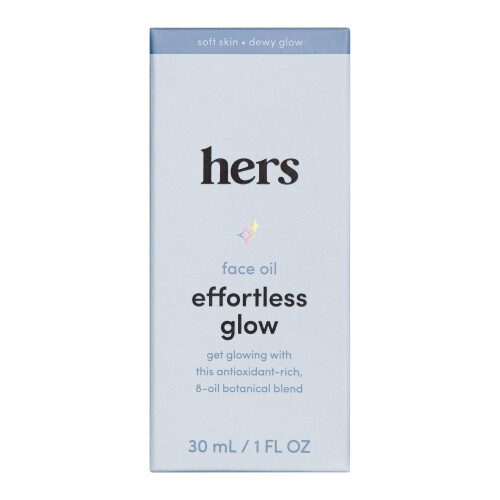 Hers Effortless Glow Face Oil, Lightweight, Hydrating Drops, 1 Fl Oz