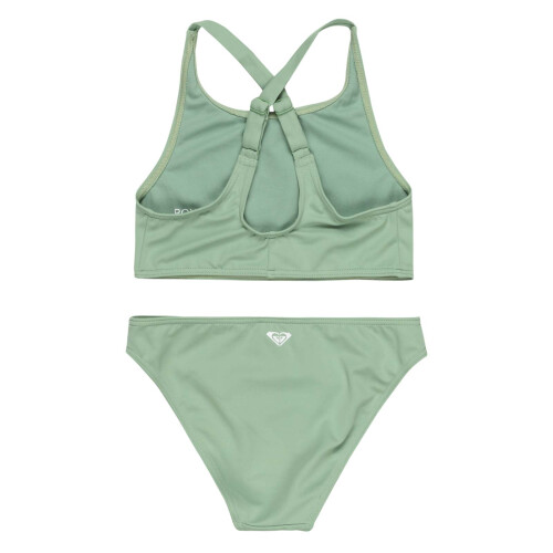 Roxy Kids Solid Active Crop Top Set Swimsuit 1