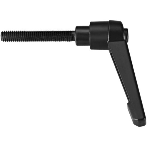 M6 x 32mm Handle Adjustable Clamping Lever Thread Push Button Ratchet Male Threaded Stud Knobs Locking Rotating Screw Handles Quick Release Bolt Black 1