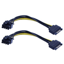 10 STUKS Nieuwe 15-Pins Male Naar 8-Pins(6+2) PCI-E-Voedingskabel 20Cm -Kabel 15-Pins Naar 8-Pins Kabel 18AWG-Draad