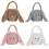 Plush Bunny Easter Buckets Easter Egg Hunting Easter Bags Kid Easter Tote Bags White 5
