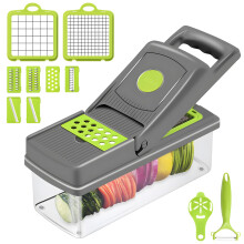 Groentenhakselaar Veggiehakselaar, Multifunctionele Voedselhakselaar Uienhakselaar Mandoline Snijmachine Groentesnijder Snijmachine