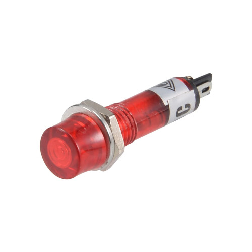 Signal Indicator Dash Light DC 12V,LED Bulbs XD7-1 Red, 7mm 9/32" Panel Mount 8Pcs 2