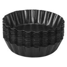 12 Stuks Ei Taartvormen, 3 Inch Taart Pannen Verwijderbare Bodem, Cupcake Cake Muffin Mould Tin Pan Bakken Tool