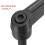 M10 x 30mm Handle Adjustable Clamping Lever Thread Push Button Ratchet Male Threaded Stud Knobs Locking Rotating Screw Handles Quick Release Bolt Blac 4