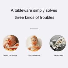 1 Set of Mint Green Silicone, Food-Grade Safe Sucking Baby Feeding Kit with Spoon, Suitable for Baby Toddlers