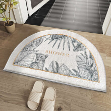Retro Bathroom Carpet Non-Slip Area Rugs Absorbent Floor Mat Soft Plush Doormat for Bedroom Kitchen Entrance Foot Pad B