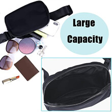 Lightweight Running Waist Bag Waterproof Nylon Crossbody Fanny Pack Men Bum Bag Gray Color