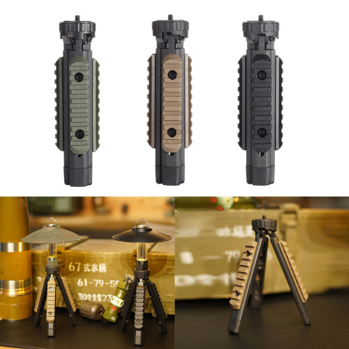 Lightweight Outdoor Camping Light Bracket Tactically Tripod Foldable Light Holde Black 2