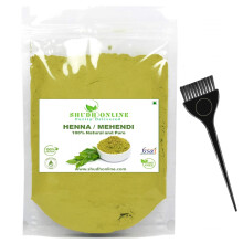 Shudh Online Pó de Henna Pura para Color de Cabello y Piel - Mehndi Rajasthani Triple Tamizado (200g)