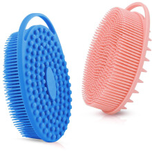 Gant de Bain en Silicone - Loofah Double Face pour Douche, Exfoliant Doux et Facile à Nettoyer