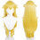 ANOGOL Cappello per Capelli + Parrucca da Principessa Lunga Gialla Ondulata per Cosplay 1