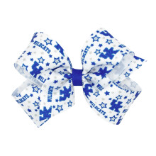 Divine Creations Girls' Collegiate Themed Game Day Logo Print Hair Bow by Wee Ones on a WeeStay Clip, Classic Grosgrain, Classic Grosgrain, Medium, Ke