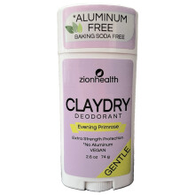 Déodorant Zion Health Clay Dry Onagre 2,8 oz Stick