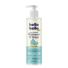 Hello Bello Shampoo e Lavaggio Baby Premium, Profumo di Cocco e Vaniglia, Bottiglia da 10oz