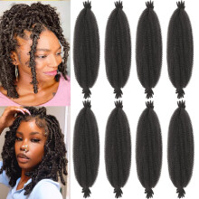 Pelo trenzado Afro Springy 24 pulgadas Marley - 8 paquetes de cabello separado para locs suaves
