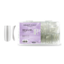 Legacy Nails Professionella Nageltips - Perfekta för Akryl, Gel eller Smart Builder Gel (Coffin, Natural)