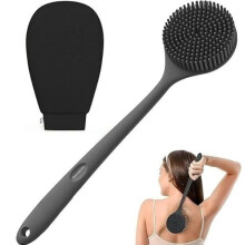Gant de Douche en Silicone Astrophile avec Poignée Longue | Poils Flexibles pour Peau Lisse
