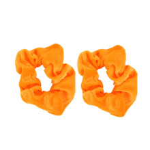 Samt Solid Scrunchies - Set mit 2 (Marigold)