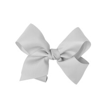 5.5 Inch Grosgrain Hair Bow Clip For Women And Girls (Light Grey)