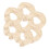 6er Pack große einfarbige Haargummis (Beige) 1