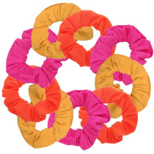 9er Pack Haargummis (Neonpink, Neonorange, Senfgelb)
