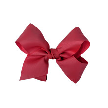 5.5 Inch Grosgrain Hair Bow Clip For Women And Girls (Dark Red)