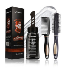 Haarstylinggel Set voor Mannen met 2 Kammen, Fluffy Haar Gel Wax Set