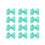 Small Solid Bow for Girls - Set of 12 (Aqua) 1